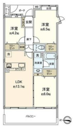 【間取り】 | ダイアパレス武蔵野本町