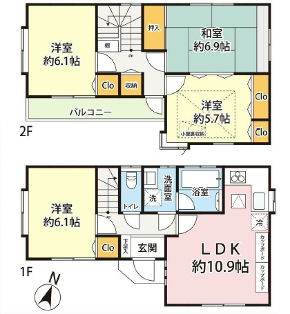 【間取り】 | 練馬区下石神井２丁目　中古戸建て | 和の趣が感じられる、静かにくつろげる上質な和室です