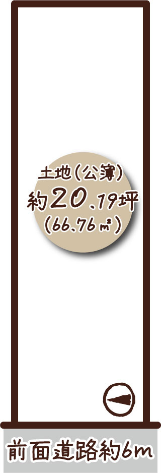 一乗寺地蔵本町　建築条件無土地の土地図