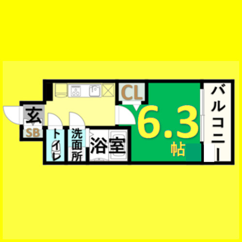 ファステート東別院シュプール　名古屋市賃貸　仲介手数料無料の間取り