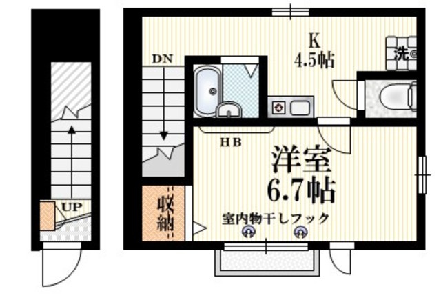 メゾンドゥパピヨンの間取り|★１フロア２住戸のみ♪明るい３面窓の最上階角部屋です★