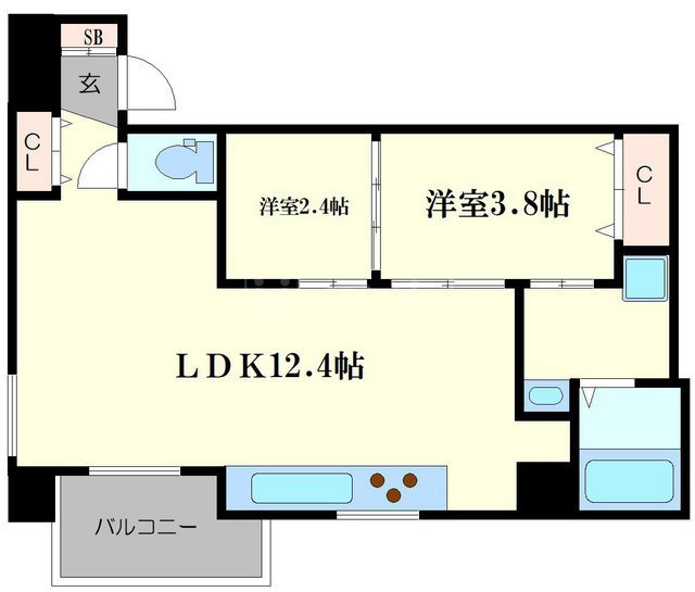 トラストマン堀江（Trustman Horie）の間取り