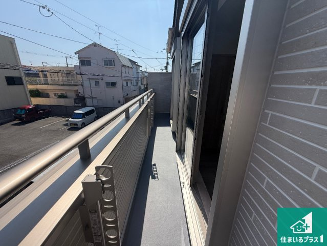 八尾市福万寺町南　新築一戸建てのバルコニー|日当たりのよいバルコニー！お部屋が開放的に！