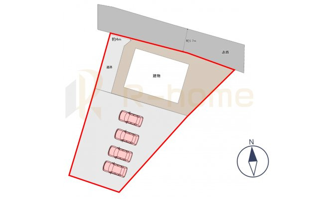 桜川市青柳　中古戸建ての区画図|大きなお買い物だからこそ、メリット・デメリットを伝えさせて頂きます。
R-homeにお任せください♪