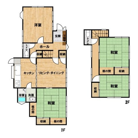 中古戸建　八幡町の間取り