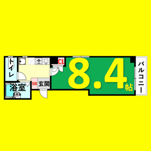 サンセリテ　名古屋市賃貸　仲介手数料無料の間取り
