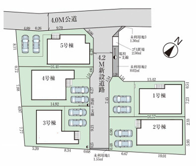 【仲介手数料無料】入間市下藤沢２４期　全５棟　5号棟　新築住宅は西武ハウジングの区画図