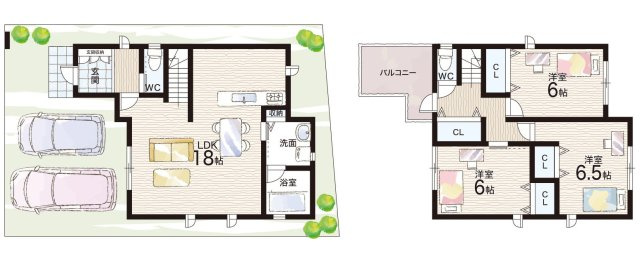 柏原市国分東条町　第6期　新築一戸建ての間取り|16号地
