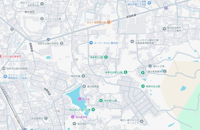 柏原市国分東条町　第6期　新築一戸建ての地図