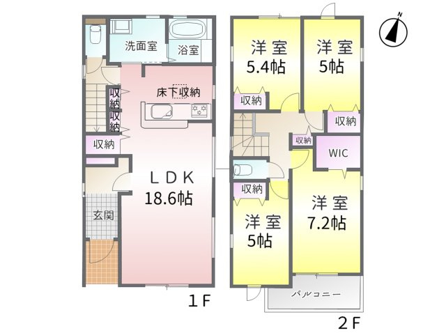 春日井市柏井町7丁目(全4棟)の間取り