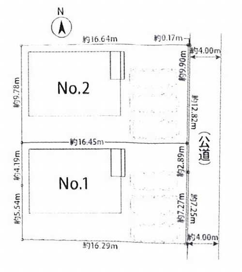 藤沢市大庭3期　新築戸建全2棟　№1の区画図