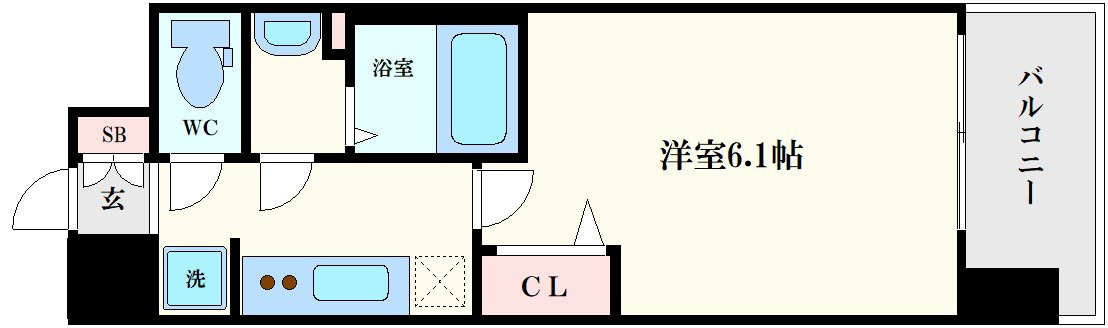 プレサンス大阪同心メゾヴィータの間取り
