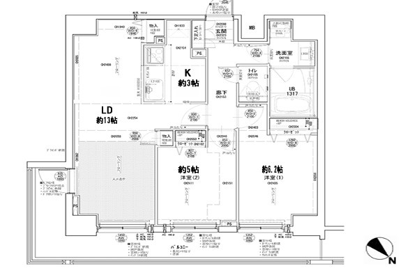 ドゥーエ東十条の間取り