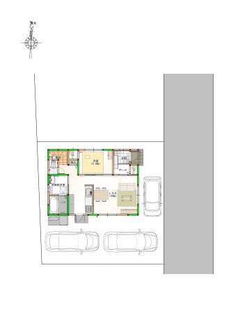 ☆選べる家具プレゼント☆山越③　４LDK　新築戸建の区画図