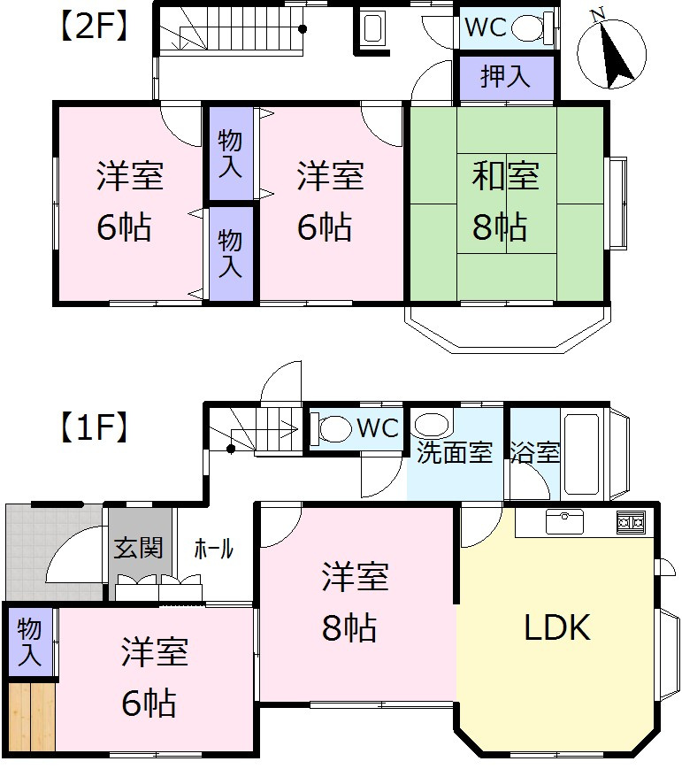 比企郡小川町東小川中古戸建の間取り