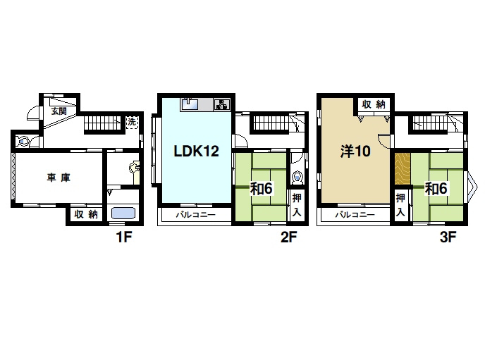 小阪戸建の間取り