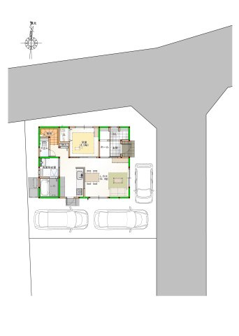 ☆選べる家具プレゼント☆山越④ ４LDK 新築戸建の区画図