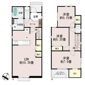 【間取り】 | 読谷村大木（全3棟） | C号棟　4390万円