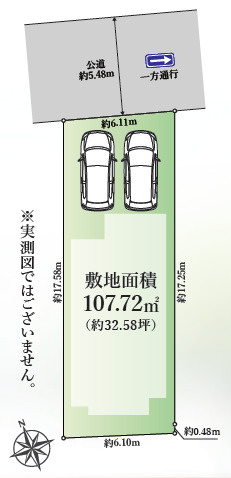 杉並区南荻窪2丁目　新規リノベーション　家具付き大型住宅の区画図
