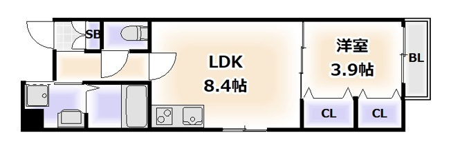 【間取り】 | オルフェア上本町Ⅶ番館