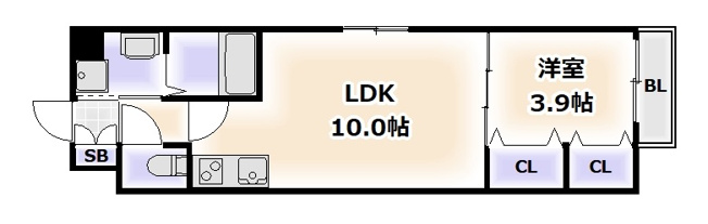 【間取り】 | オルフェア上本町Ⅶ番館