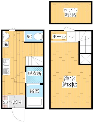 オリジーヌ直方　B棟の間取り