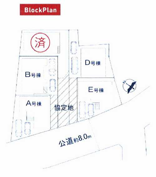 横浜市戸塚区汲沢8丁目　新築戸建全2棟の区画図