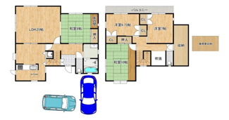 【間取り】 | 庭代台４丁　中古一戸建