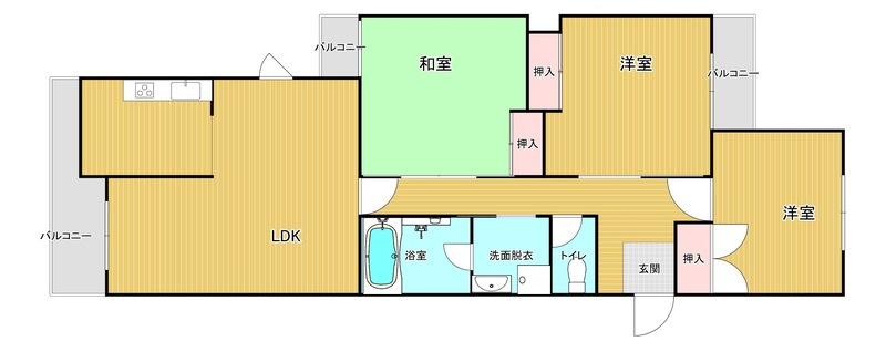 新檜尾台第4次住宅の間取り
