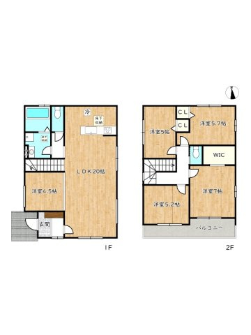 【間取り】 | 姫路市網干区垣内西町1期／全2棟