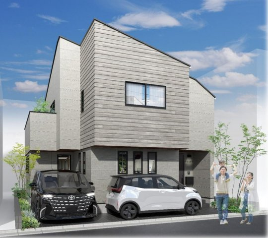 中野区松が丘1丁目 限定1区画の外観パース|イラストは図面を基に起こしたもので実際のものとは多少異なる場合がございます
