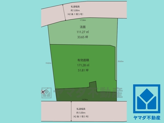 西宮市苦楽園四番町の土地図