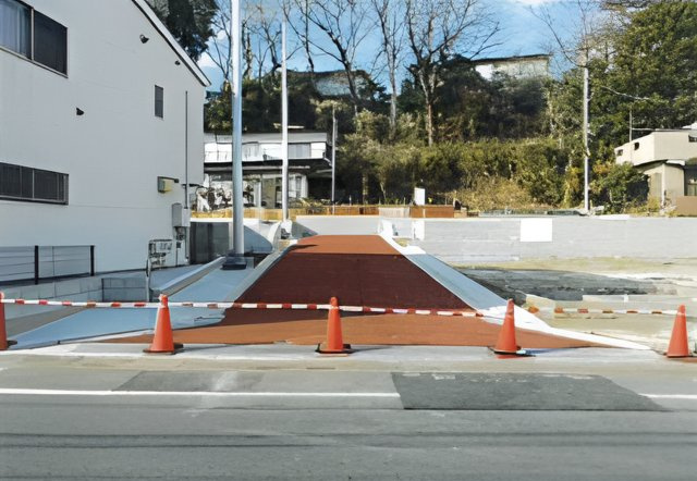 和光市白子2丁目　南ひな壇×土地31坪以上　限定3区画の前面道路含む現地写真