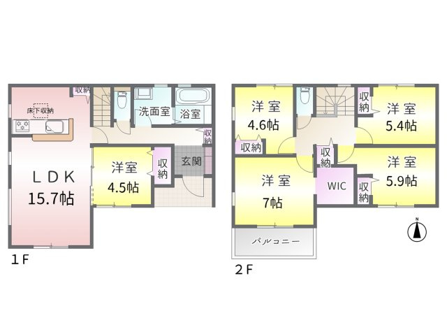 守山区森孝2丁目(全4棟)の間取り
