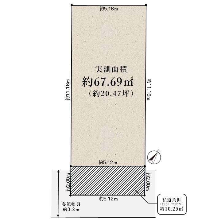 熊野町2丁目 売土地の区画図