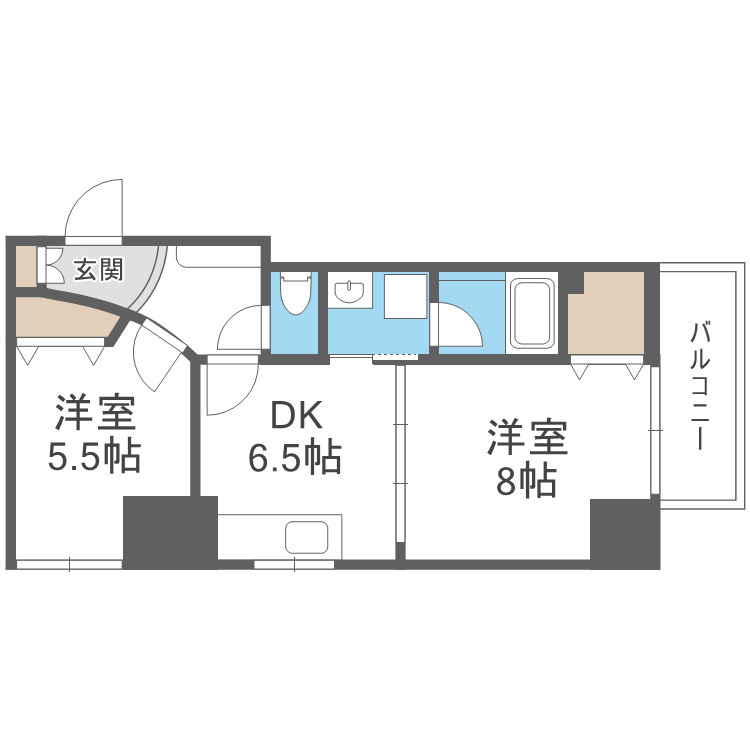 ZEUS難波CUBEの間取り