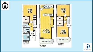 【間取り】 | 生駒町貸家
