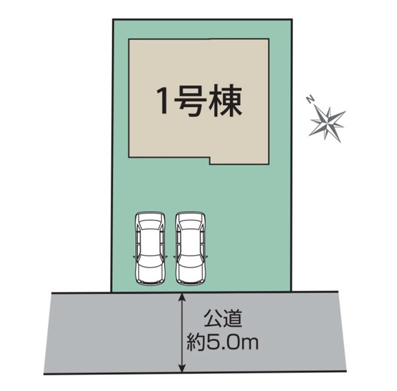 【区画図】 | 福岡市西区野方4丁目　1号棟（全1棟）【仲介手数料無料・0円】 | 区画図です。1号棟