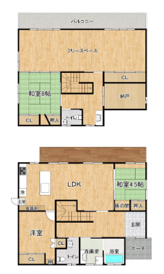 藤光1丁目戸建ての間取り