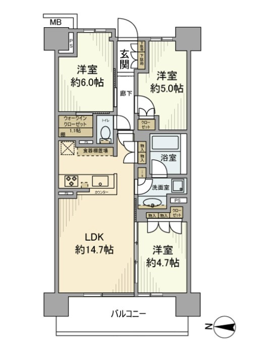 パークホームズ板橋蓮根二番街の間取り