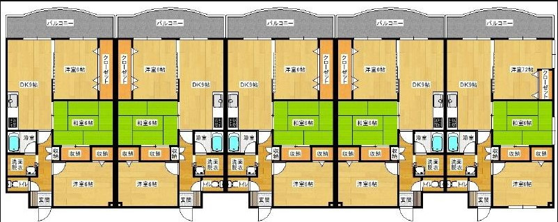 山形県酒田市　一棟マンションの間取り