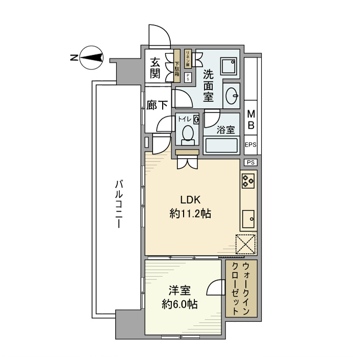 プラウドタワー名古屋伏見の間取り