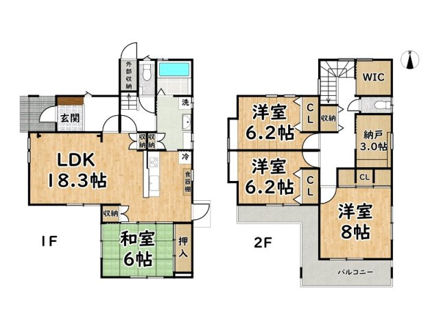 揖保郡太子町太田/中古戸建の間取り