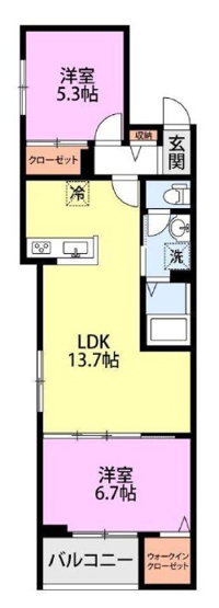 【間取り】 | （仮称）日野市百草AP