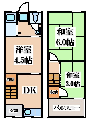 【間取り】 | 今町２丁目貸家
