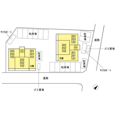 【区画図】 | D-room博多麦野 壱番館