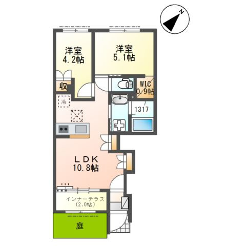 メイプル柏原Sの間取り