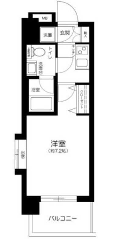 CYNTHIAFOUR-Def-Fort　分譲賃貸　角部屋　オートロックの間取り