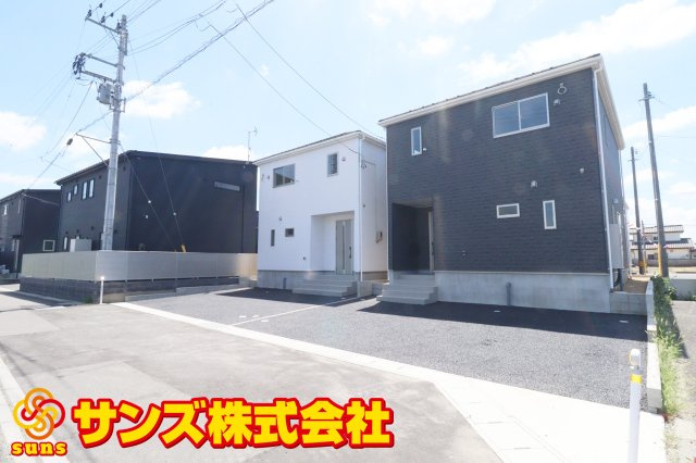 郡山市大槻町字林ノ東　　　２号棟　　　開成小学校、郡山第１中学区の外観|北西側から見た区画全体