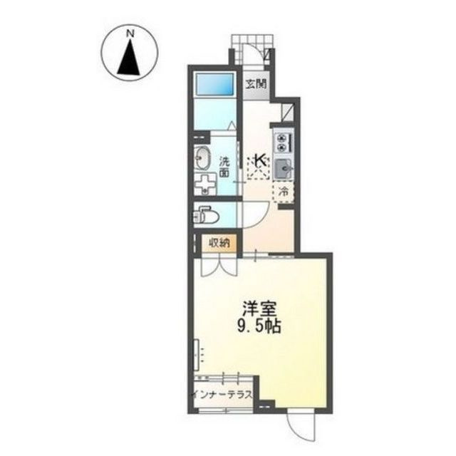 岐阜市西鶉１丁目のアパートの間取り